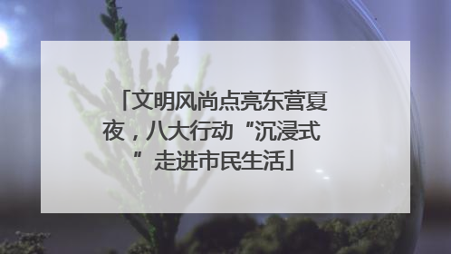 文明风尚点亮东营夏夜，八大行动“沉浸式”走进市民生活